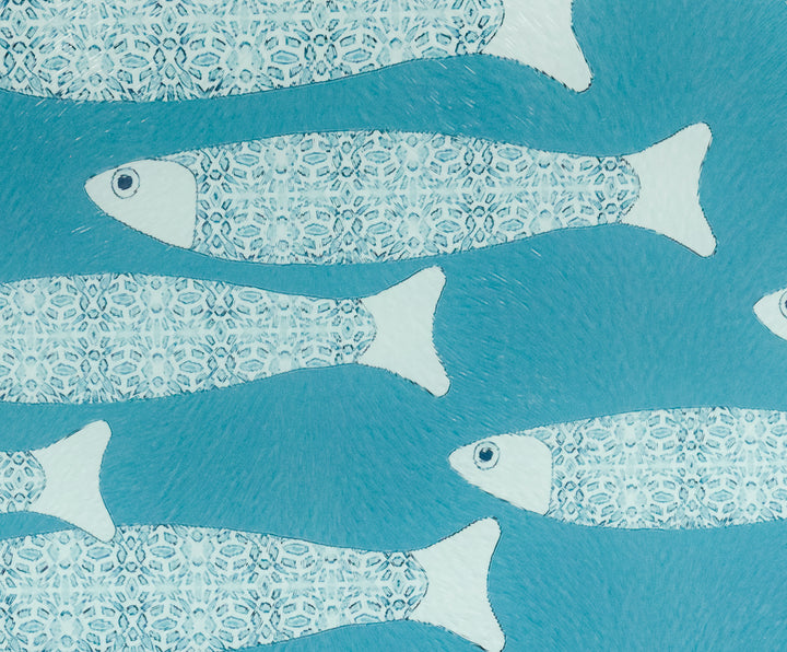SALE - Large Rectangular Worktop Protector - Ocean Shoal Sky Blue