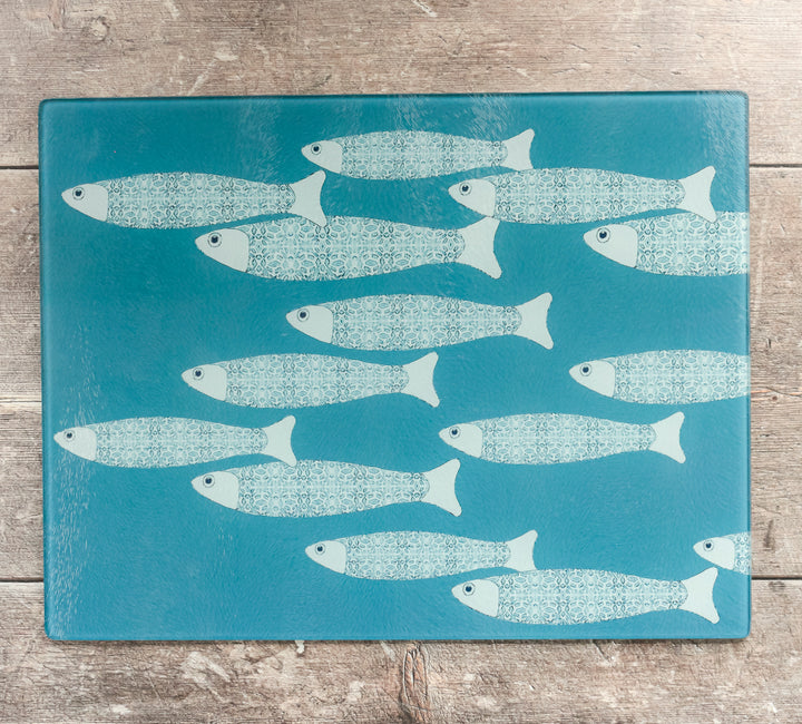 SALE - Large Rectangular Worktop Protector - Ocean Shoal Sky Blue
