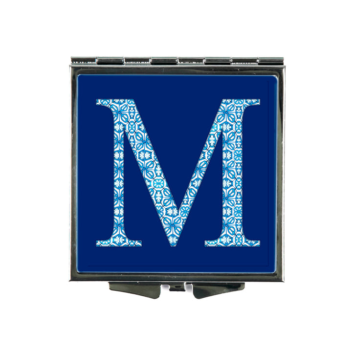 Personalised Initial Compact Folding Mirror and Lens Cloth