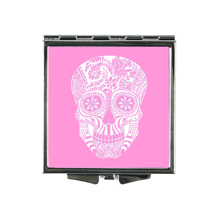 Day of the Dead Skull Folding Mirror and Lens Cloth