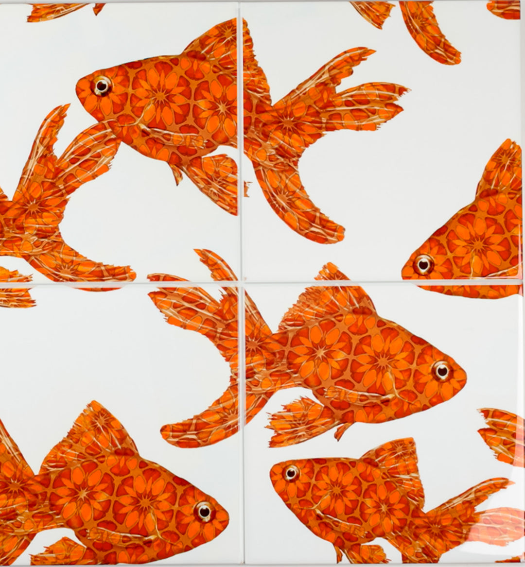 Goldfish Tile - stone - large scale version