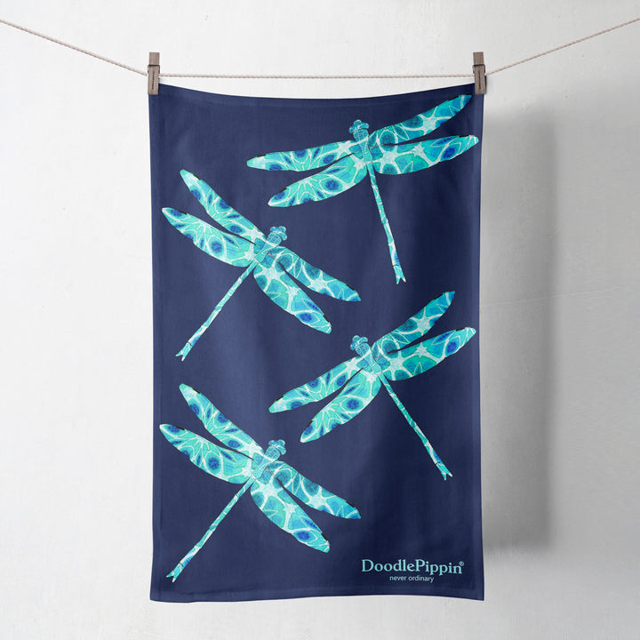 Dragonfly tea towel - 100% Cotton