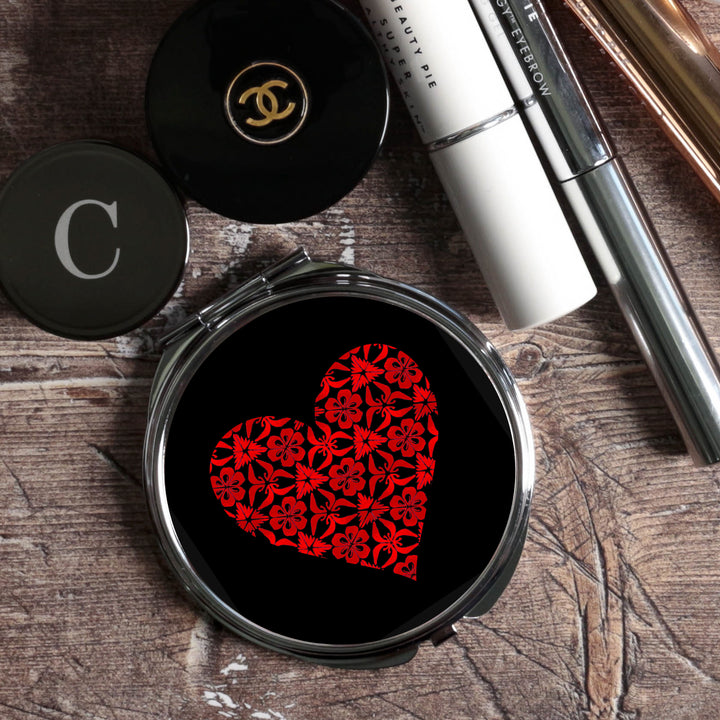 Heart Compact Folding Mirror