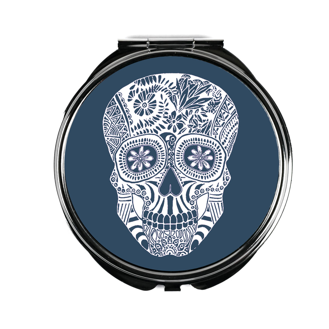 Day of the Dead Skull Folding Mirror and Lens Cloth
