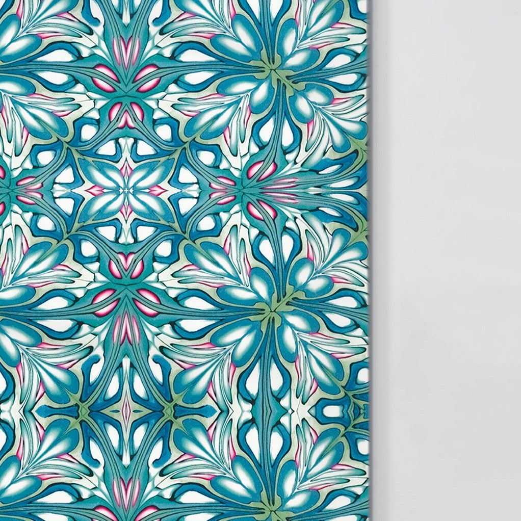 Flourishing Garden Kitchen Splashback - Green / Blue