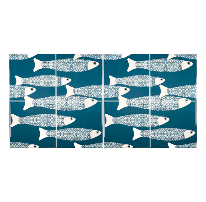 Ocean Shoal tile - Large Scale - Teal