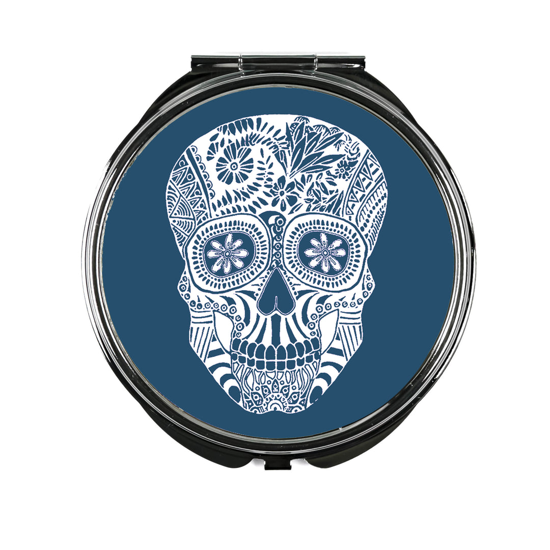 Day of the Dead Skull Folding Mirror and Lens Cloth