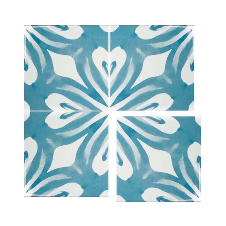 Aqua Watercolour Tiles -  FIRED INK Version