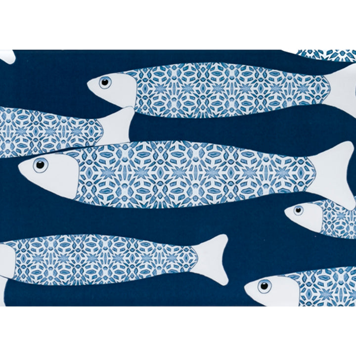 Navy Blue Ocean Shoal tiles - 20x10cm -  FIRED INK Version