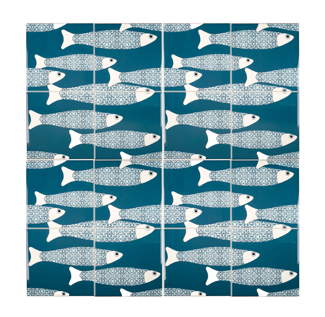 Ocean Shoal tile - Large Scale - Teal