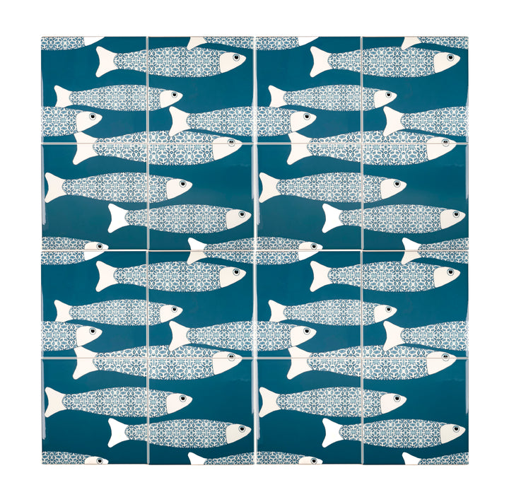 Ocean Shoal tile - Large Scale - Teal
