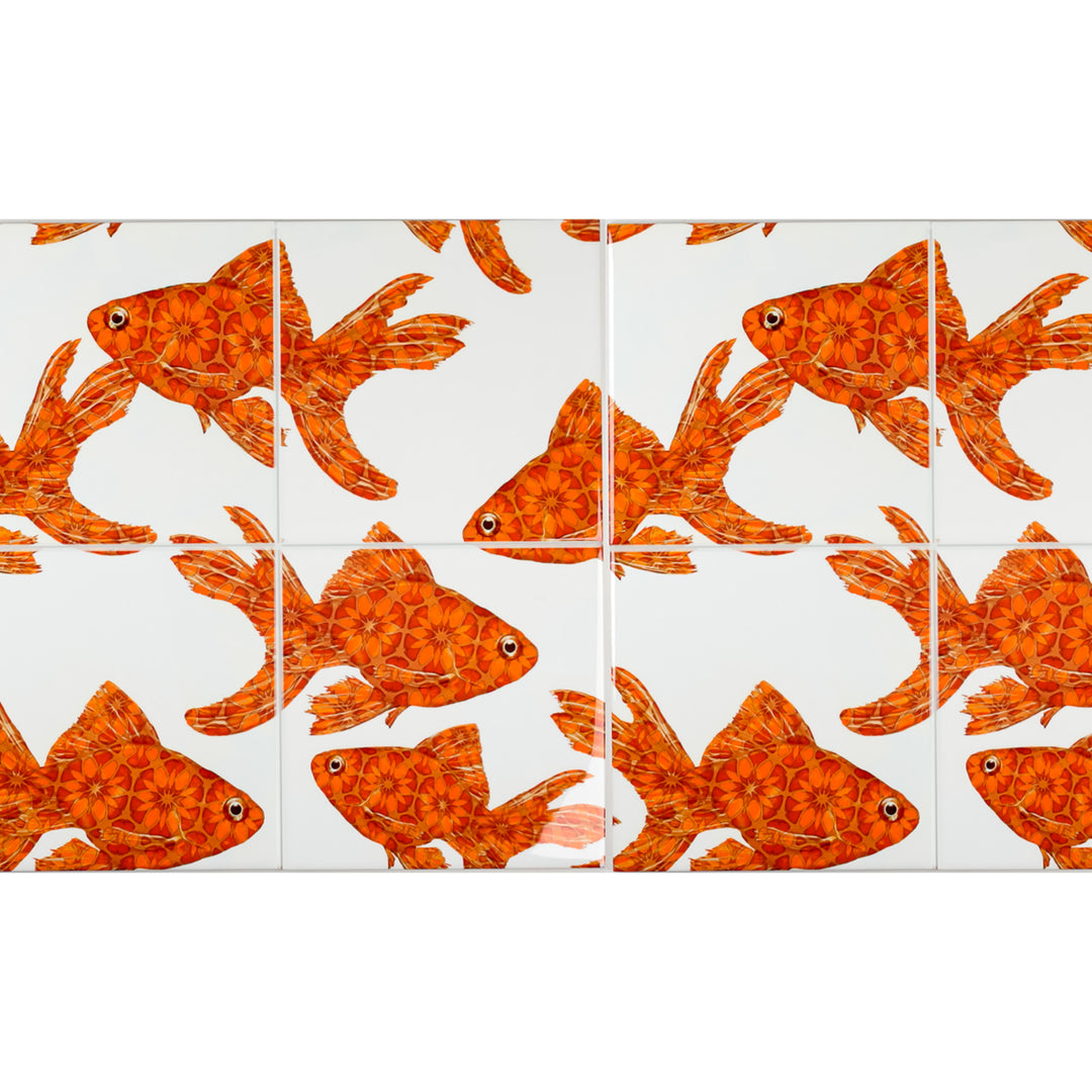 Goldfish Tile - stone - large scale version