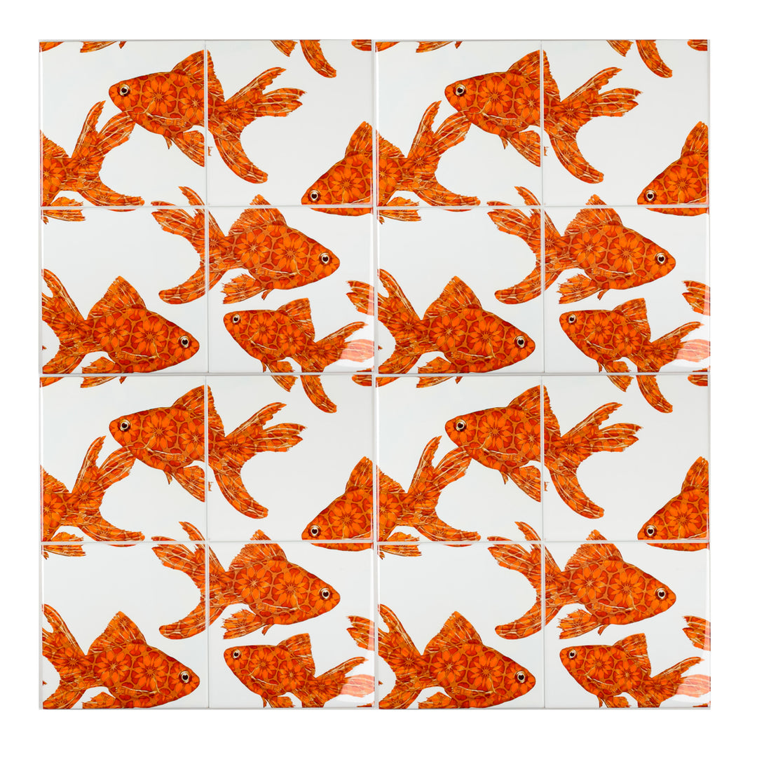 Goldfish Tile - stone - large scale version