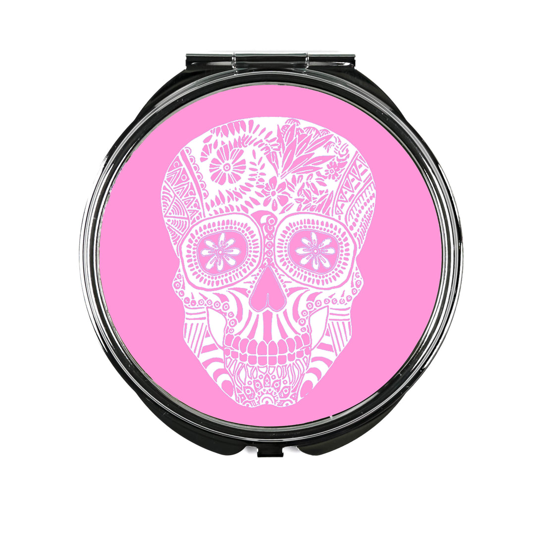 Day of the Dead Skull Folding Mirror and Lens Cloth