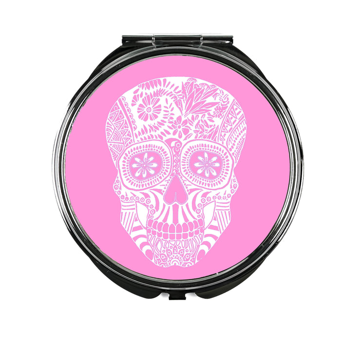 Day of the Dead Skull Folding Mirror and Lens Cloth
