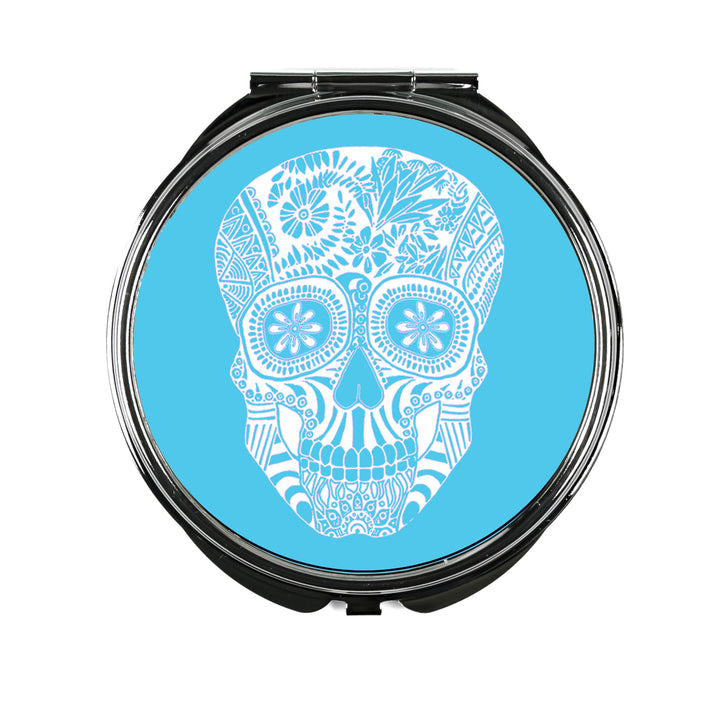 Day of the Dead Skull Folding Mirror and Lens Cloth