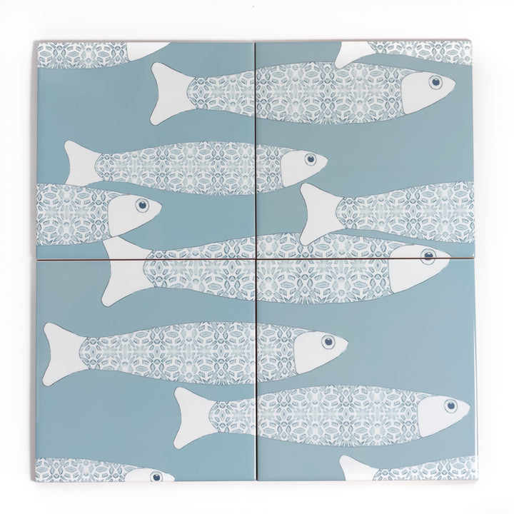 Ocean Shoal tile - Grey Blue - Large Scale