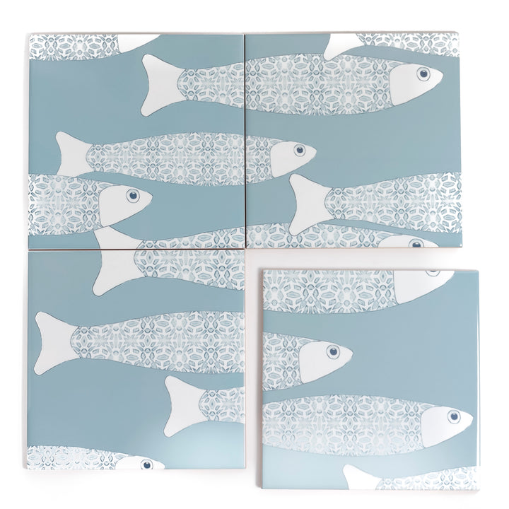 Ocean Shoal tile - Grey Blue - Large Scale