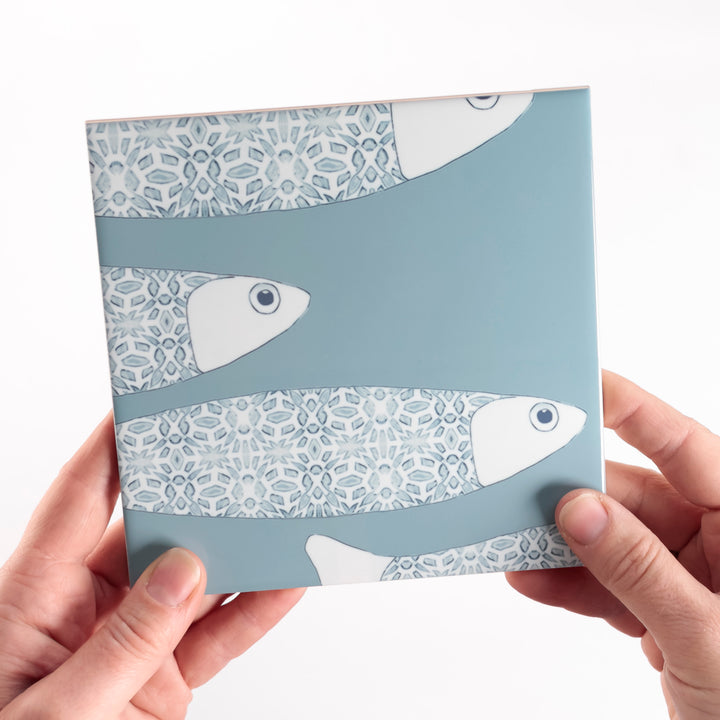 Ocean Shoal tile - Grey Blue - Large Scale