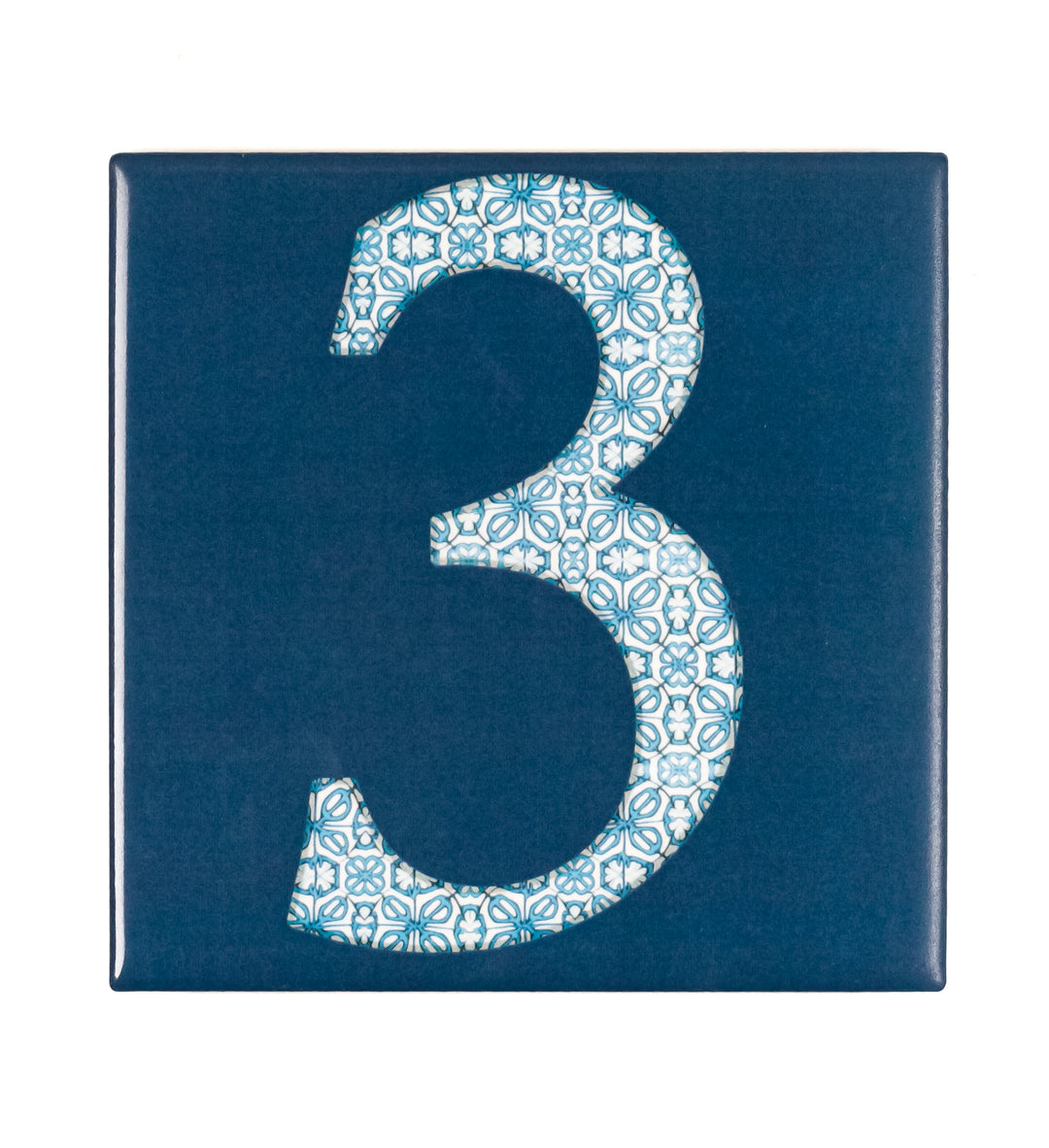 Ceramic Numerals  - Decorative Tile Numbers -  FIRED INK Version