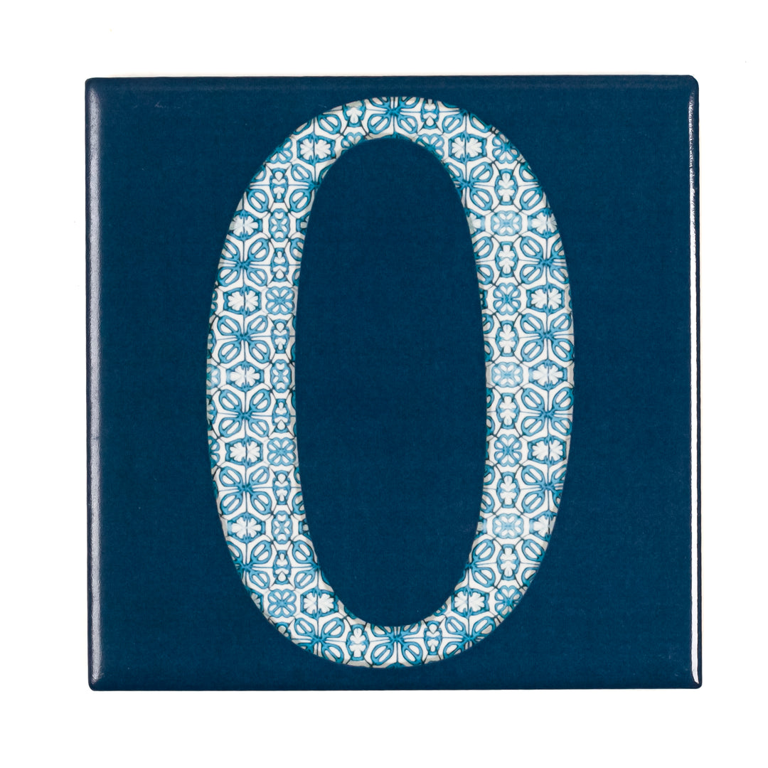 Ceramic Numerals  - Decorative Tile Numbers -  FIRED INK Version