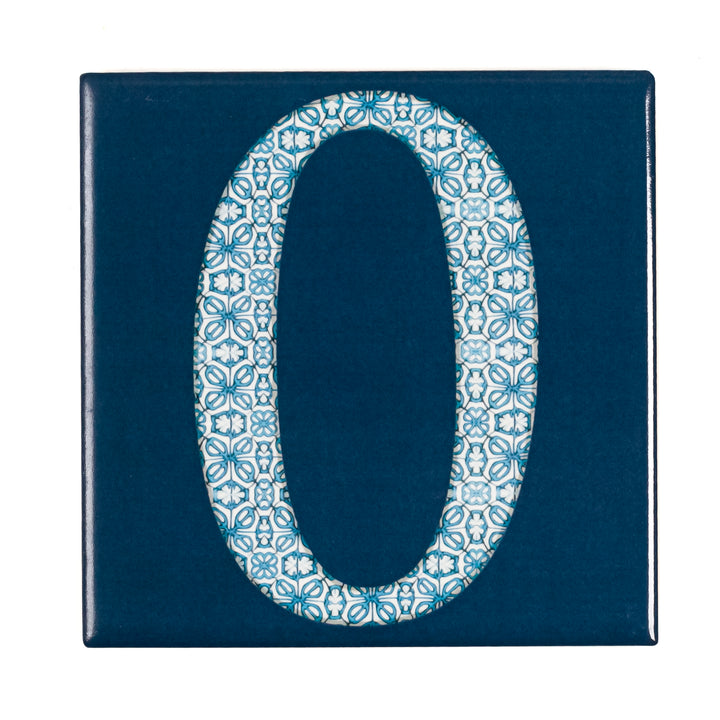 Ceramic Numerals  - Decorative Tile Numbers -  FIRED INK Version