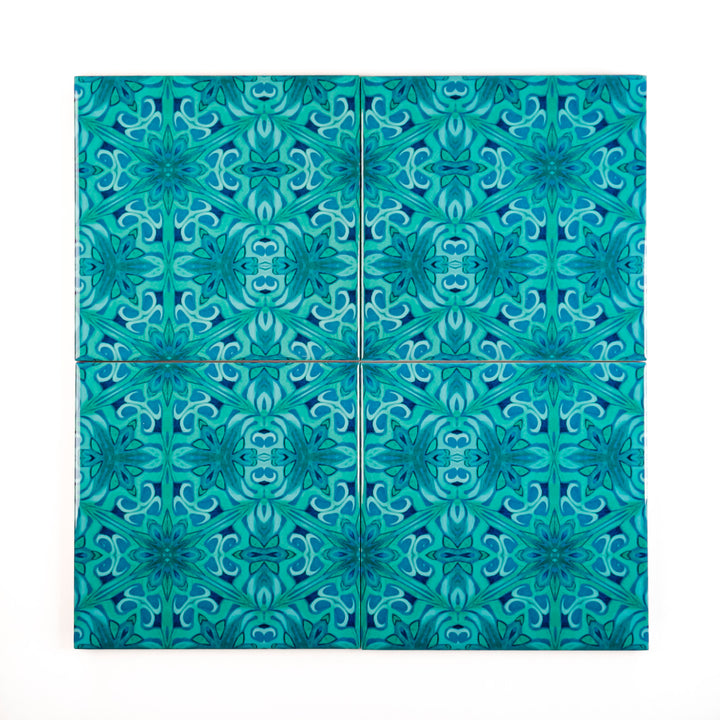 Agapanthus Tiles - offset version