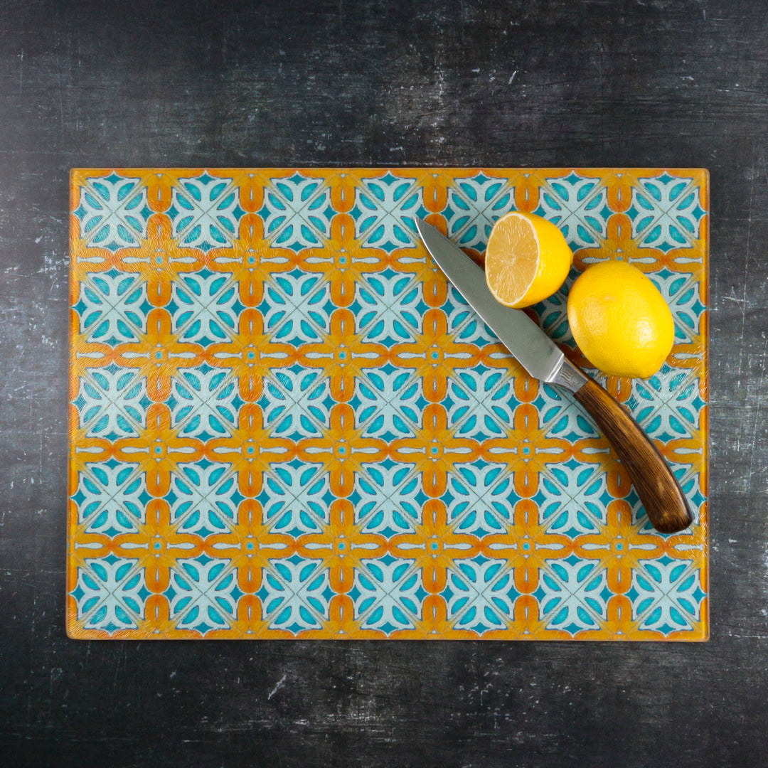 Orange Blue Alhambra Chopping Board
