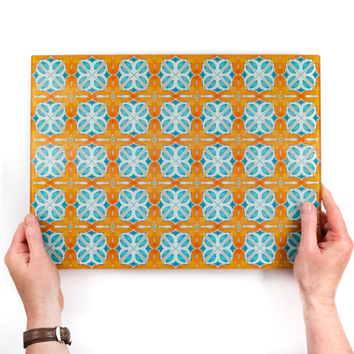 Orange Blue Alhambra Chopping Board