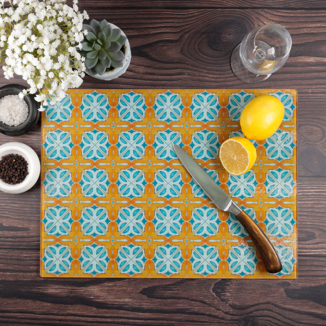 Orange Blue Alhambra Chopping Board