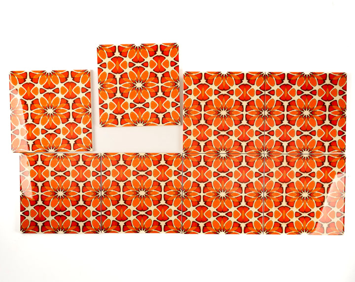 SALE Seconds : Set 8x 15.2cm / 6 in Moroccan Flower