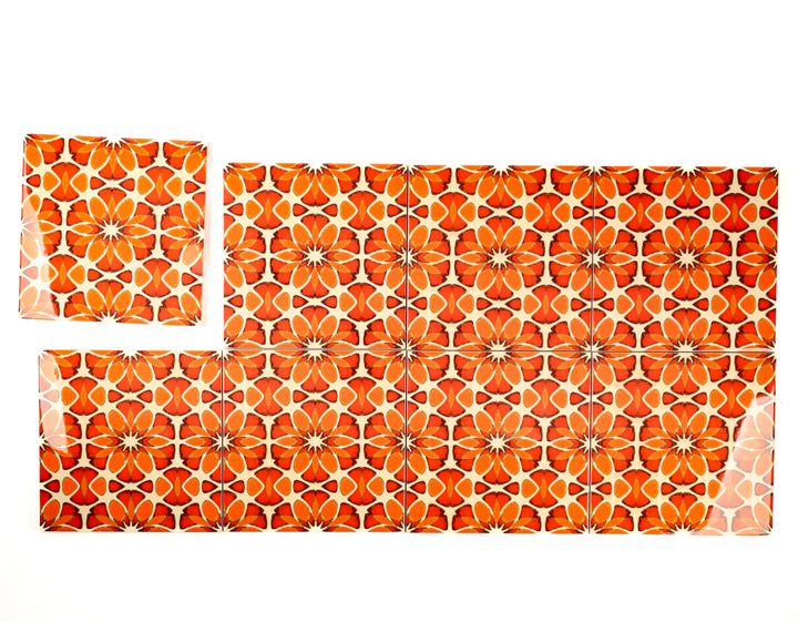 SALE Seconds : Set 8x 15.2cm / 6 in Moroccan Flower