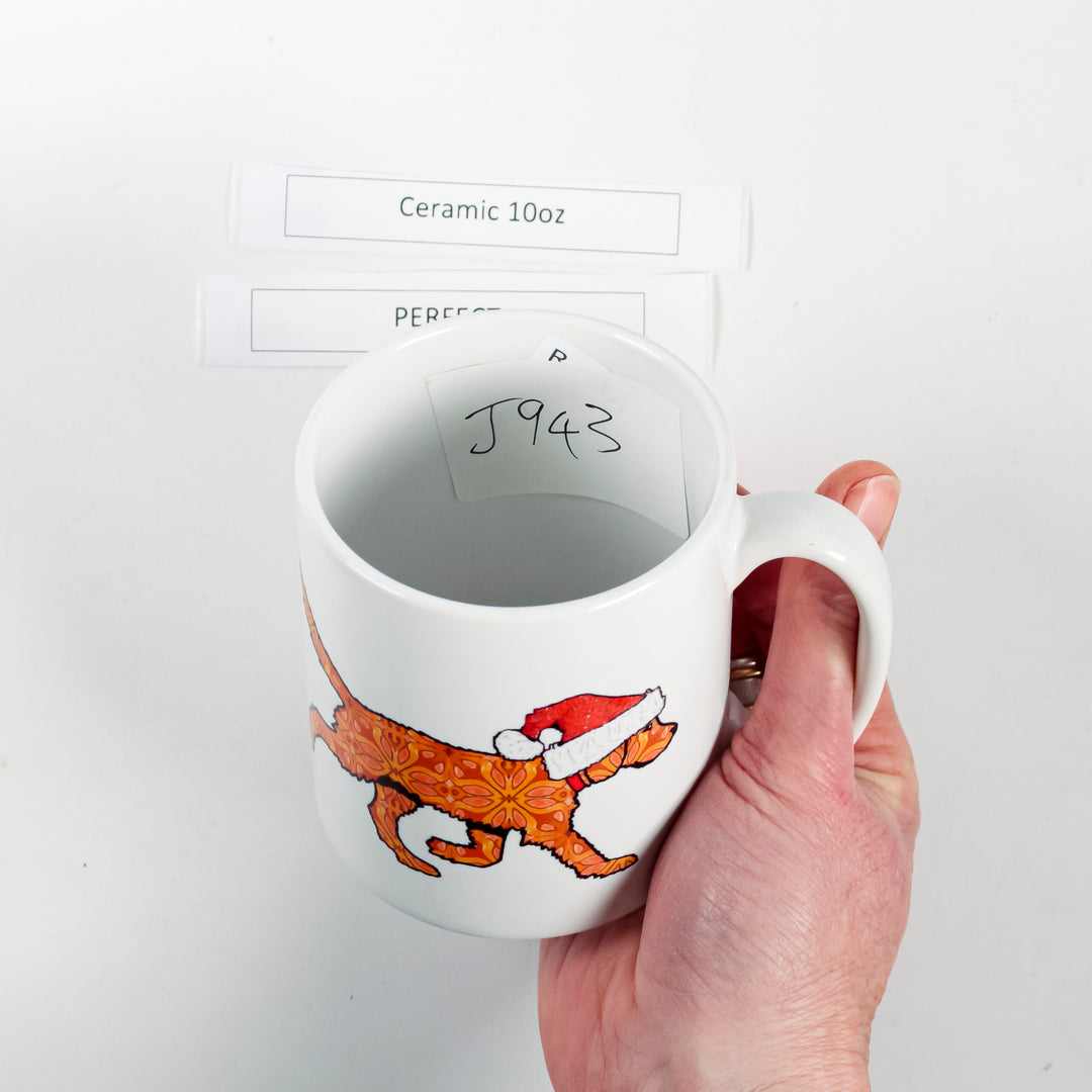 SALE Mug - Christmas Labradoodle 2 - Ceramic