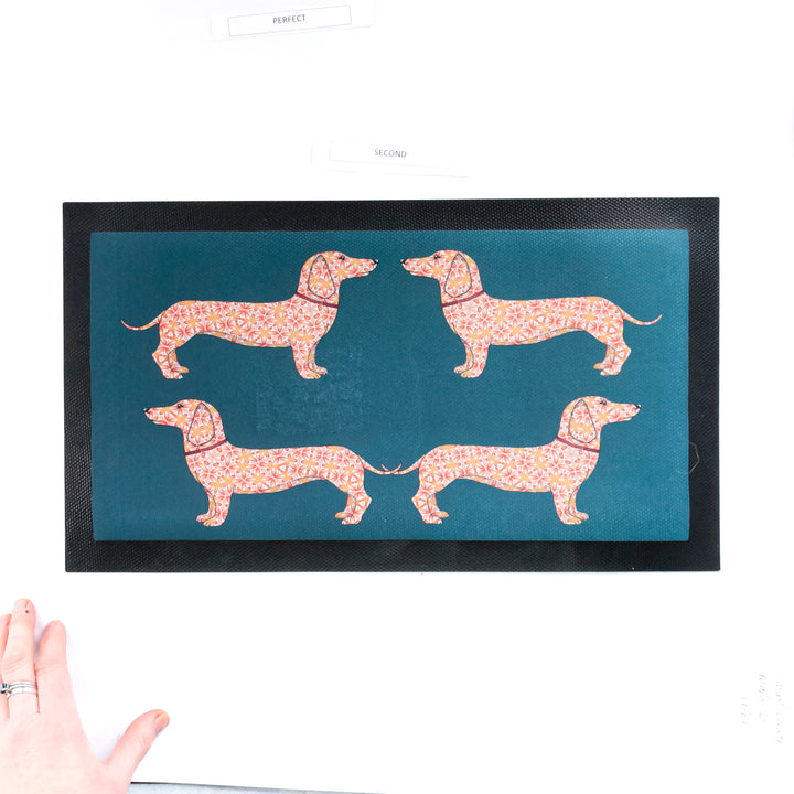 SALE Second - Dachshunds - Pet Food Placemat