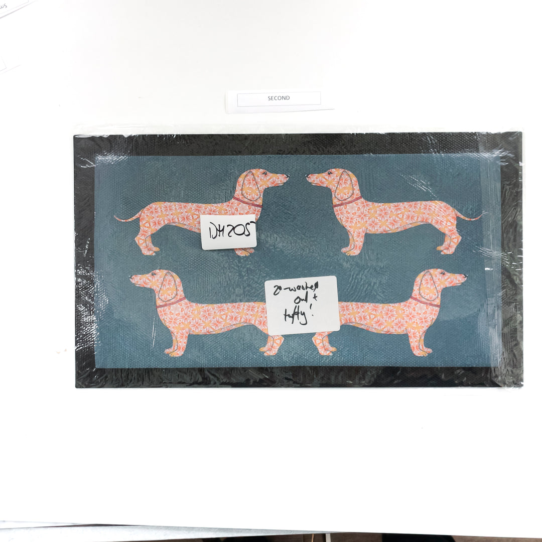 SALE Second - Dachshunds - Pet Food Placemat