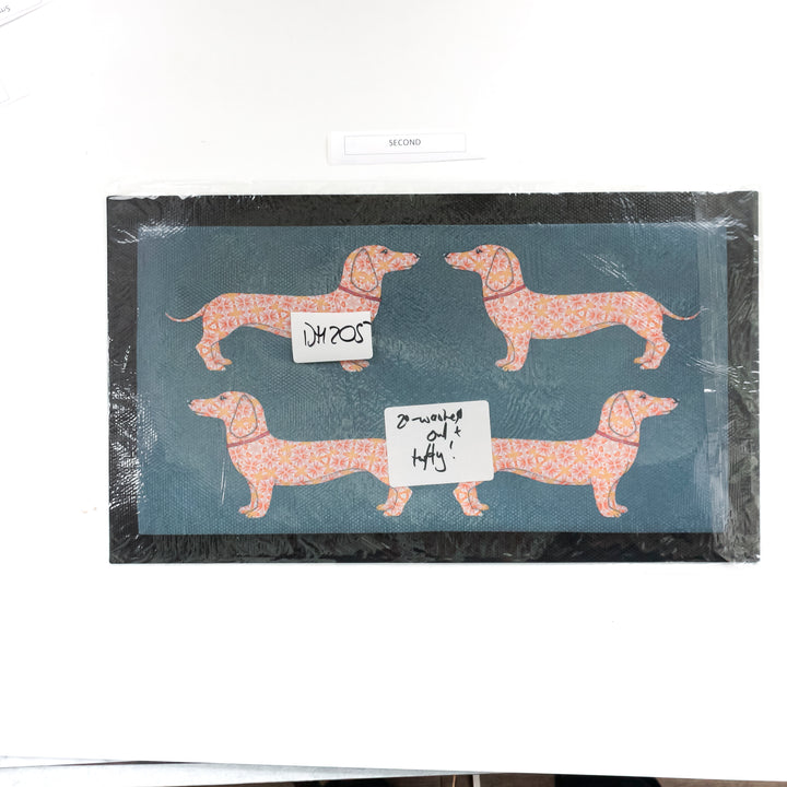 SALE Second - Dachshunds - Pet Food Placemat