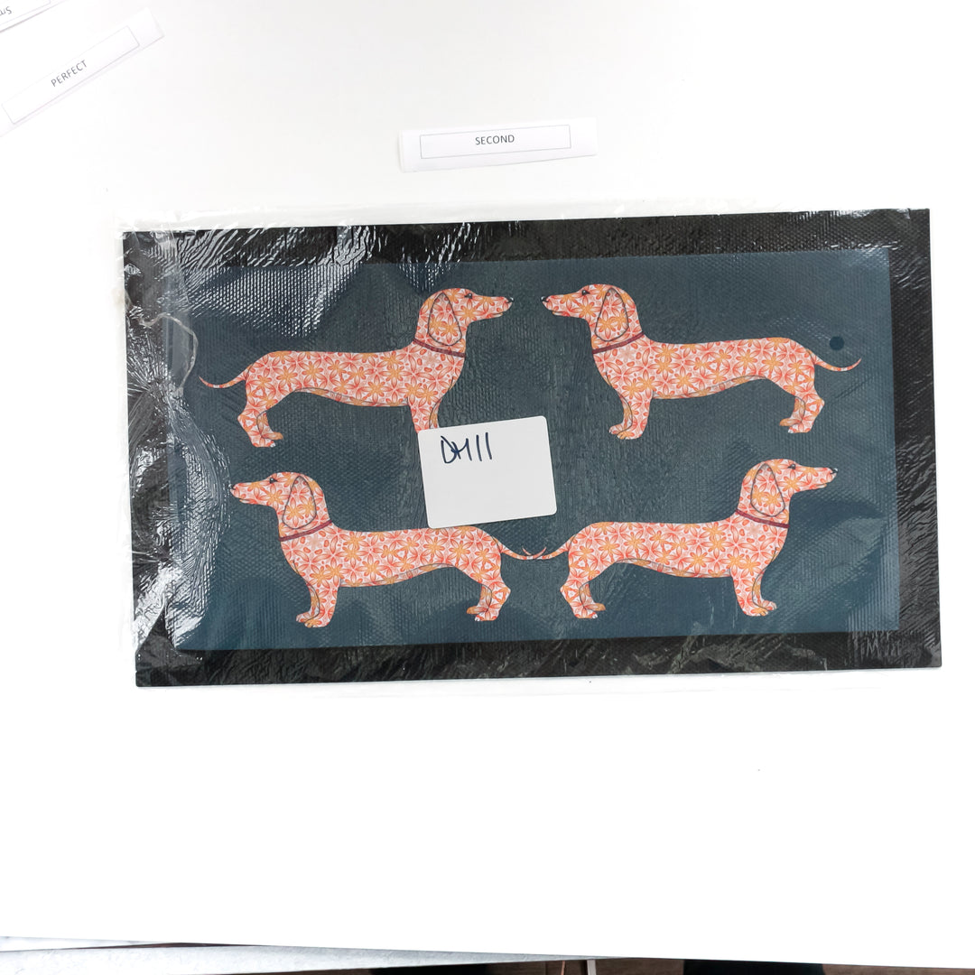 SALE Second: Dachshund Pet Food Mat