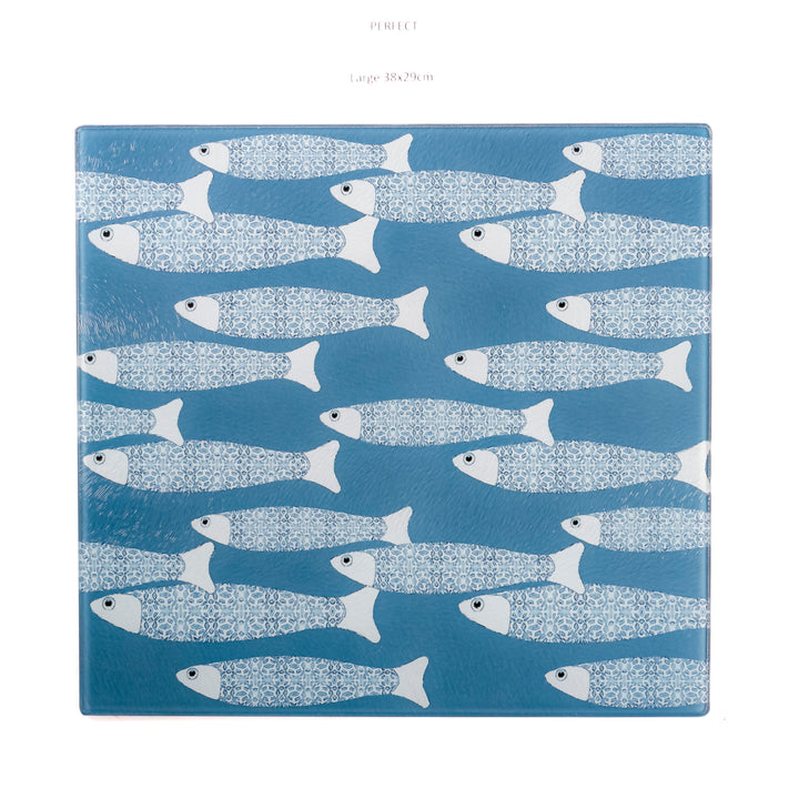 SALE: Teal Ocean Shoal Chopping Board - Medium