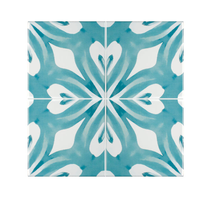 Aqua Watercolour Tiles -  FIRED INK Version