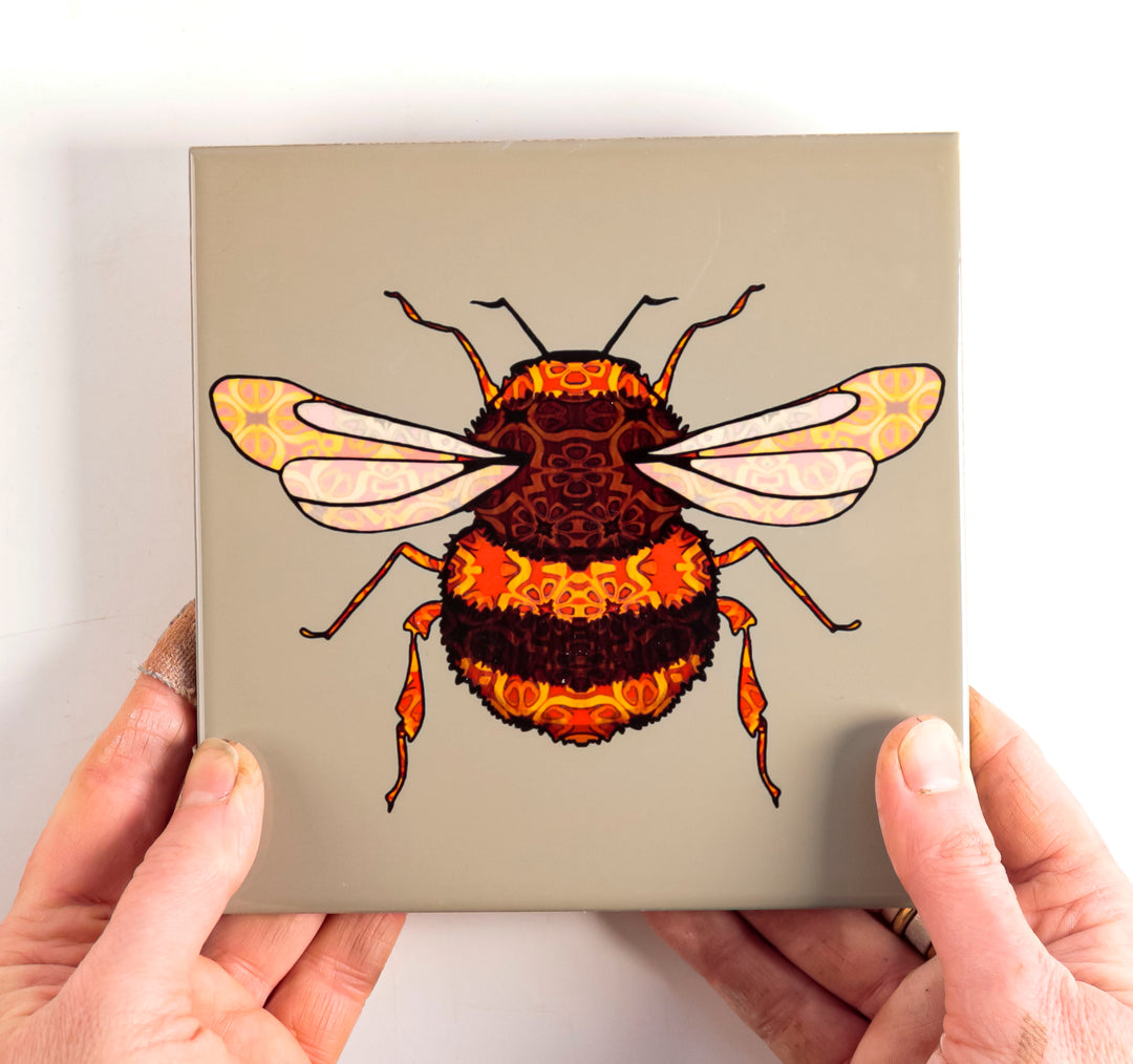 Bumble Bee tiles - honey beige