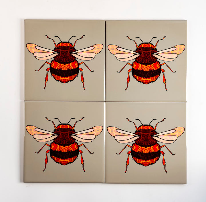 Bumble Bee tiles - honey beige