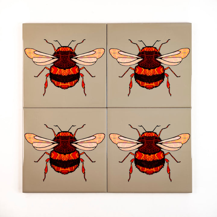 Bumble Bee tiles - honey beige