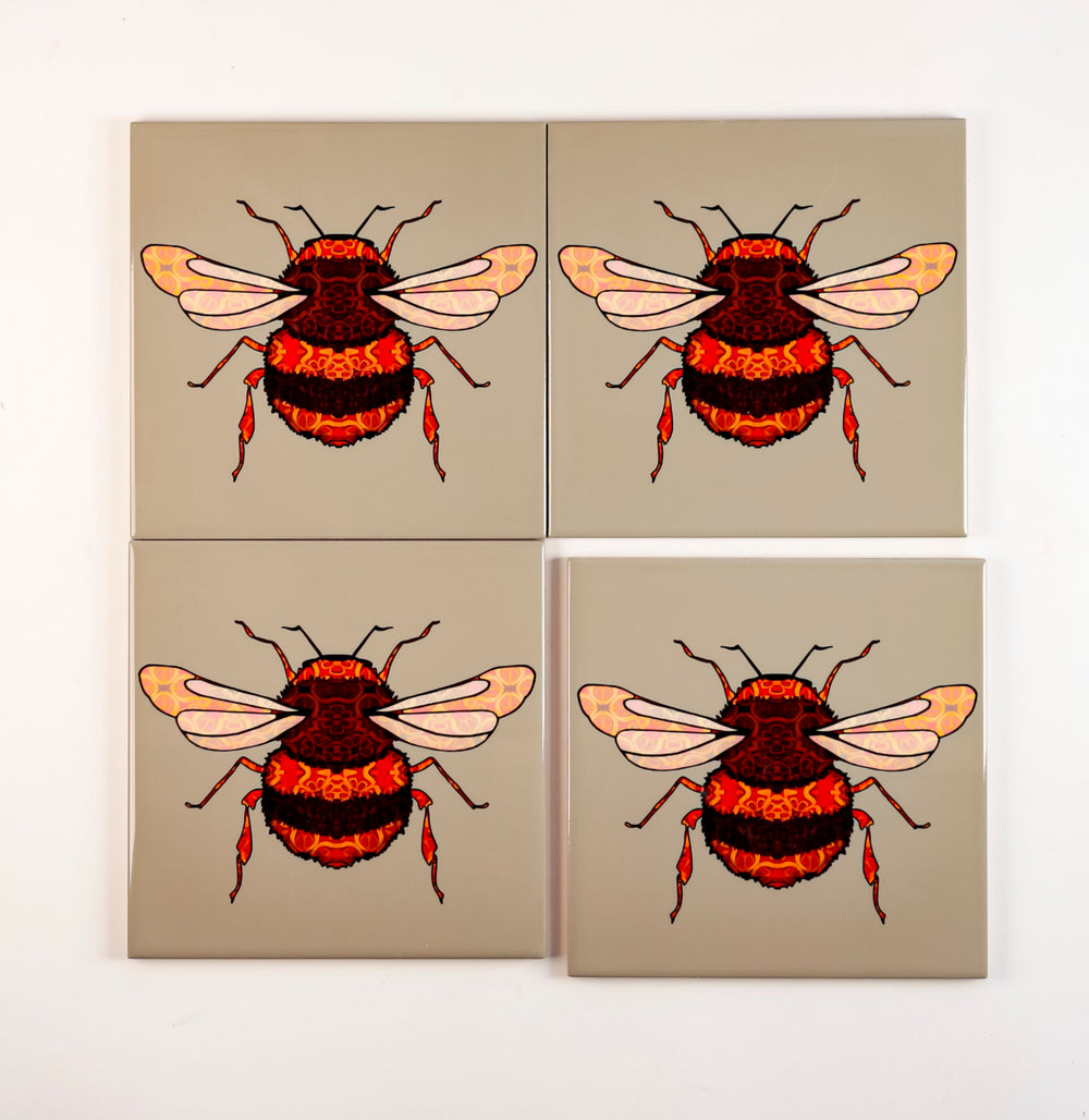 Bumble Bee tiles - honey beige