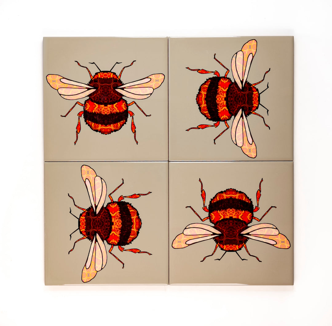 Bumble Bee tiles - honey beige