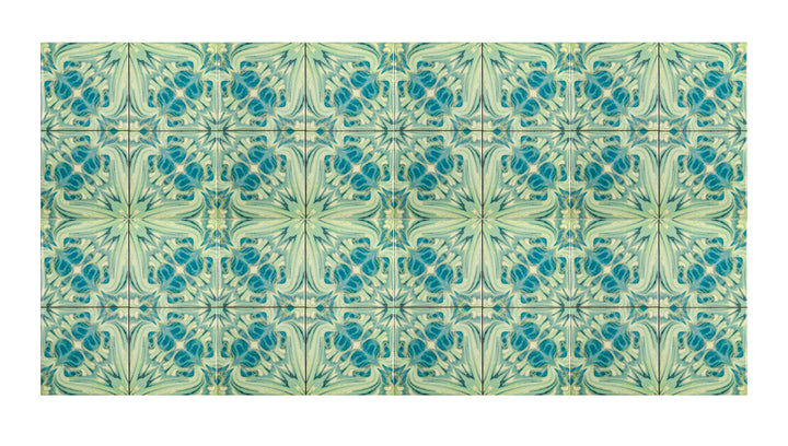 Arts and Crafts Tiles - Blue Green Vintage