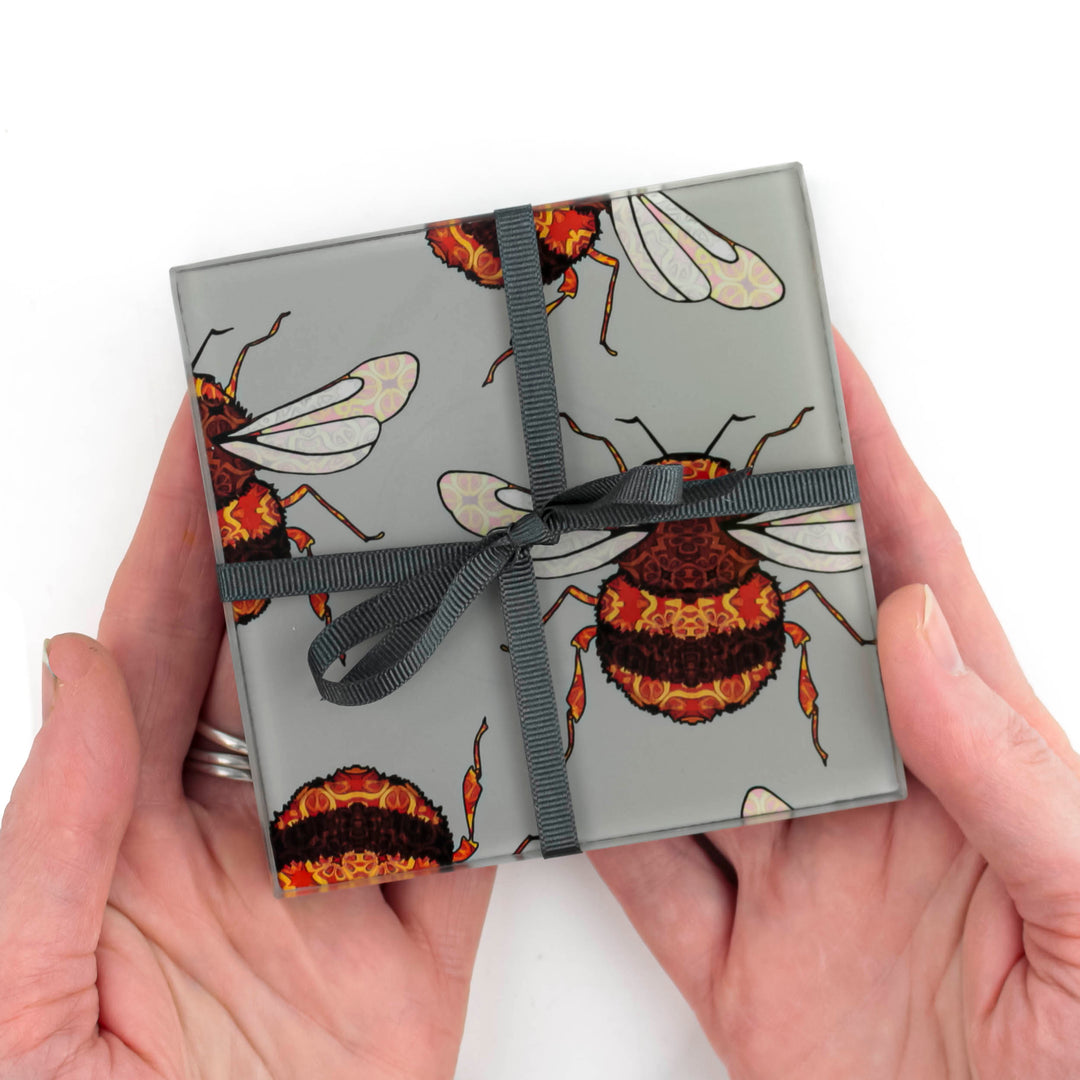 Wandering Bumble Bee Coaster Set