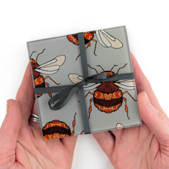 Wandering Bumble Bee Coaster Set
