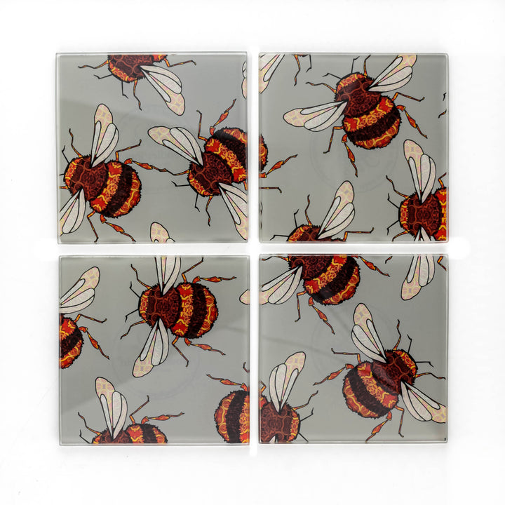 Wandering Bumble Bee Coaster Set