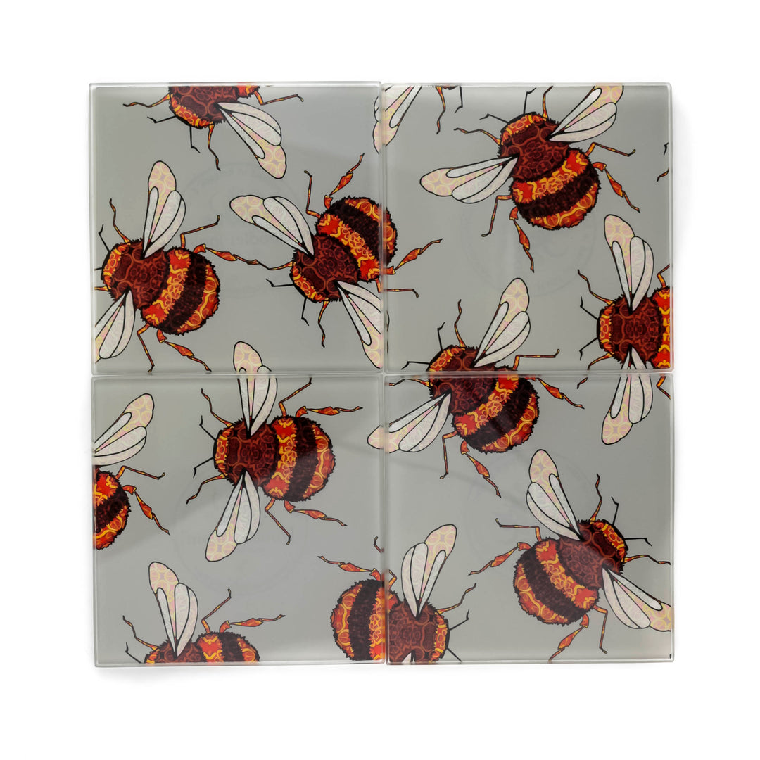 Wandering Bumble Bee Coaster Set