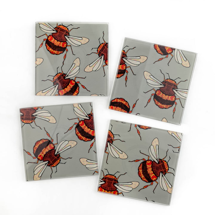 Wandering Bumble Bee Coaster Set